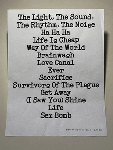 Flipper setlist Los Angeles 2022 — Punk Rock Legends - Imagen 1 de 2