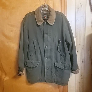 American Eagle Jacket Mens XL Chore Barn Coat Flannel Lined Corduroy Collar - Picture 1 of 13