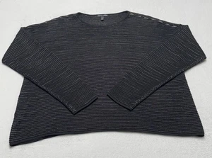 EILEEN FISHER Ottoman Sweater Women’s Large Organic Linen Cotton Knit Boxy - Picture 1 of 8