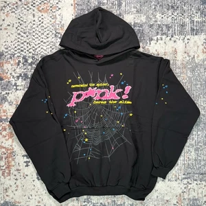 Sp5der Hoodie Herren Schwarz/Pink Größe: XL - Bild 1 von 7