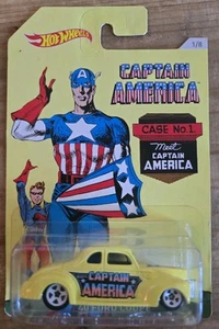 1940 '40 FORD COUPE CAPTAIN AMERICA SERIES 1/8 HOT WHEELS DIECAST 2016 - Picture 1 of 3