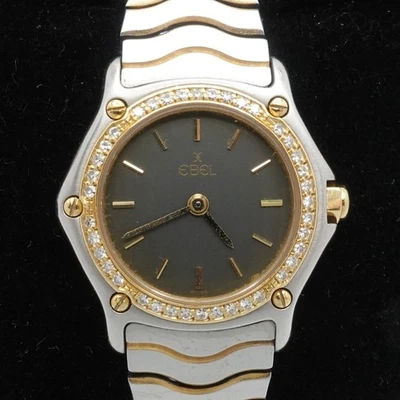 Кварцевые часы EBEL 166902 Sport Classic двухцветный бриллиантовый ободок 23 мм - Изображение 1 из 4