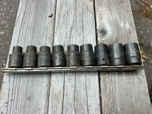 9pc Mac Tools VP6 1/2” Shallow Metric Impact Socket Set 10-19mm - Picture 1 of 8