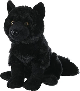 NEW WILD REPUBLIC CUDDLEKINS 12" BLACK WOLF PLUSH CUDDLY SOFT TOY TEDDY - Picture 1 of 1