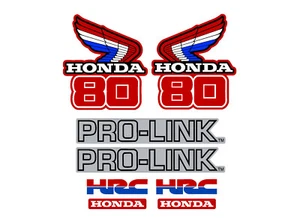 Decal set for 1986 Honda CR80 motorcycle, shrouds, fenders & swingarm CR 80 - Picture 1 of 1