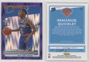 2020 Panini Donruss Optic Rated Purple Shock Prizm Immanuel Quickley Rookie RC