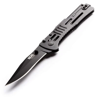 SOG Folding Knife SlimJim Slim Pocket Knife Black - Image 1 of 4