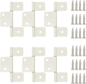 Three Leaf Non-Mortised Hinge for Mobile Home & RV Interior 6 Packa White Door H - Picture 1 of 12