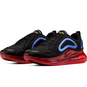 NIKE AIR MAX 720 UNISEX TRAINERS, UK9.5, BLACK/UNIVERSITY GOLD/RED, AO2924 014 - Picture 1 of 5