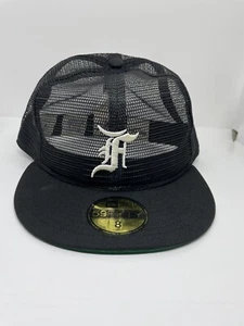 New Era x Fear of God Full Mesh 59FIFTY Fitted Hat Black Sz 8 - Picture 1 of 6