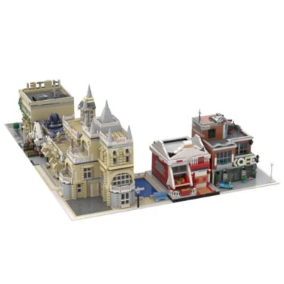 MOC-74911 Modular Street with Pub, Hotels, Restaurant 10462 Pieces Building Kit - Image 1 of 4