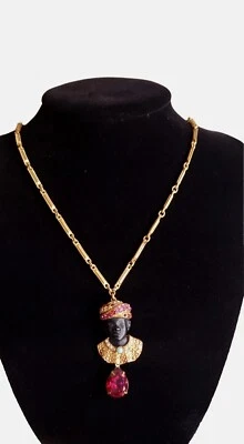 COLLAR GOTA REY AFRICANO BLACKAMOOR TORCIDO - CANTONES, CABO, PERLAS Y CRISTALES Foto 1 de 4