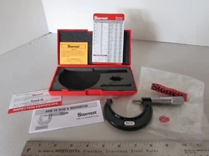 "Micrómetro exterior Starrett 436.1P-2 1-2"" EDP 68001 hecho en EE. UU. 436 436.1" - Imagen 1 de 12