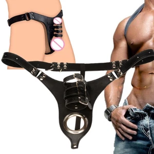 Ropa interior sexual cinturón de castidad masculino vendaje ajustable arnés sujeción braguita - Imagen 1 de 7
