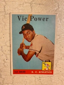 1958 TOPPS BASEBALL #406 VIC POWER!! $1 SHIPPING!! - Picture 1 of 2