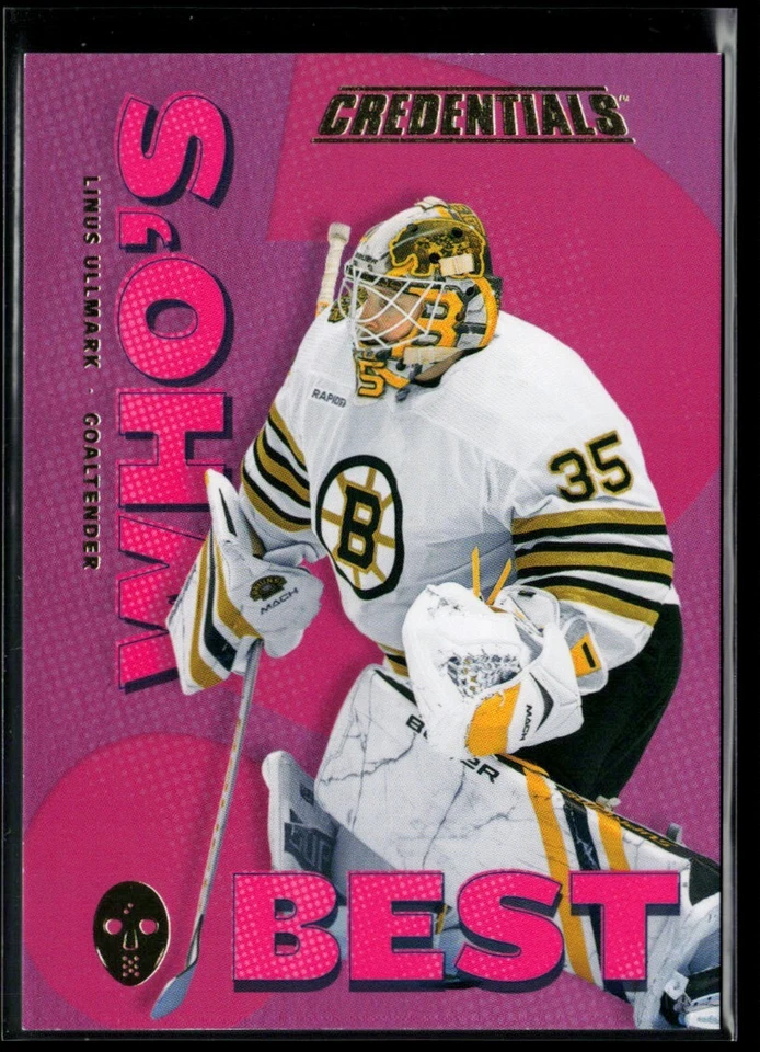 2023-24 Upper Deck Credentials Who's Best? #WB-LU Linus Ullmark - Image 1 of 2