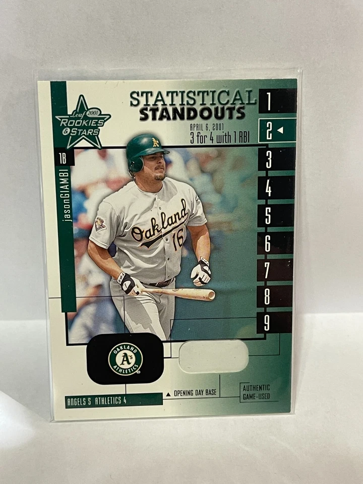 Leaf Rookies and Stars 2001 estadístico destacado #SS11 Jason Giambi Foto 1 de 1