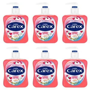 Carex Cherry On Top Antibacterial Handwash 6 x 250ml Family Pack - Picture 1 of 5