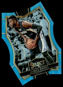 2016-17 Select Prizms Light Blue Die-Cut #154 James Ennis /199