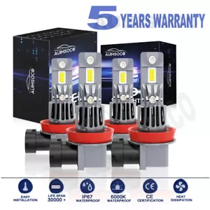 For Volvo S60 T5 Sedan 4-Door 2005-2013 LED Headlight High Low Bulbs Xenon White - Picture 1 of 16