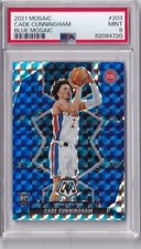 Cade Cunningham 2021-22 Panini Mosaic BLUE MOSAIC Rookie RC #30/99 - PSA 9 Mint