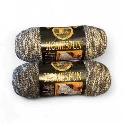 Lion Brand Homespun Yarn: Lot of 2 in color Shaker: Acrylic, full skeins - Image 1 of 4