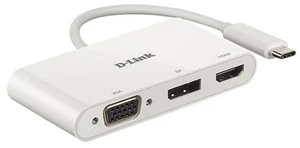 D-LINK - USB-C to 3-in-1 Display Adaptor, DisplayPort HDMI VGA - Picture 1 of 1
