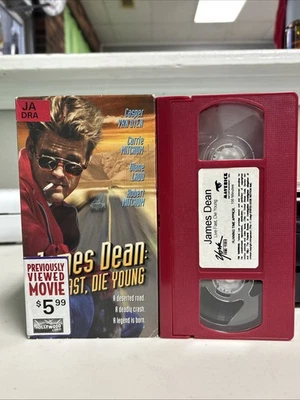 James Dean - Live Fast Die Young RED TAPE version 1999 VHS Casper Van Dien drama - Image 1 of 2