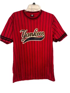 New York Yankees Jersey X Large Red Pinstripe Baseball Vintage Rare 90s - Picture 1 of 9