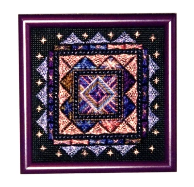COSMIC DREAM Embroidery Sampler Pattern by Y-Knot Designs, Kreinik included - Image 1 of 3