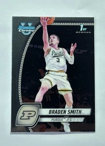 2024-25 Topps Bowman Chrome U - 1st Bowman Braden Smith #12 Purdue Boilermakers - Picture 1 of 2