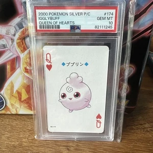 PSA 10 Igglybuff Pokemon Playing Cards Lugia Silver Poker 174 Queen of Hearts - Picture 1 of 2