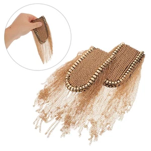  2 Pezzi Catena Nappa Spalline Frange Spalline Costumi Distintivo - Foto 1 di 12