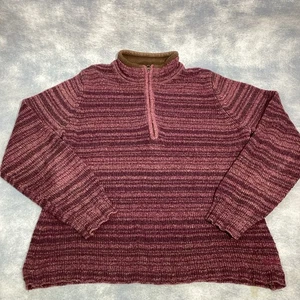 Woolrich Pullover Mulberry Heather Vintage Ramie Blend Größe L Half Zip 44" Brustumfang - Bild 1 von 8