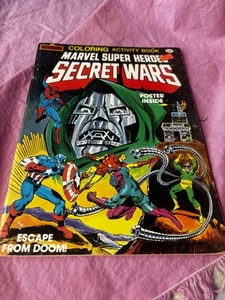 Marvel Super Heroes Secret Wars POSTER Coloring Activity Book Escape From Doom - Picture 1 of 5