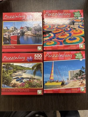Puzzlebug Lot of 4-500 Piece Jigsaw mini Puzzles Random Selection NEW Bold, - Image 1 of 4
