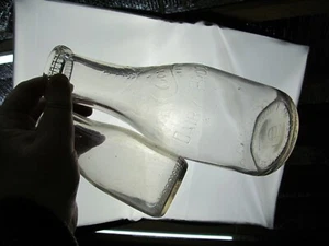 2 Roanoke, VA Clover Dairy Milk Bottles Half Pint + Quart CSG - Picture 1 of 4