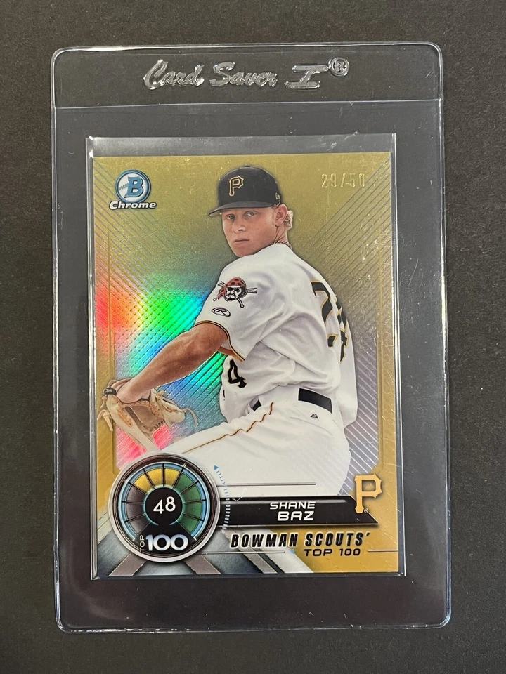 2018 Bowman Chrome Scouts Top 100 Shane Baz Gold  /50 - Image 1 of 1
