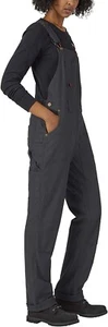 Dickies Women's Duck Double Front Bib Overalls, Black, 2XLarge - Picture 1 of 4