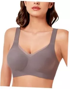 V Lace Bras for Women No Underwire Seamless Bralettes for Women Medium Grey - Picture 1 of 7