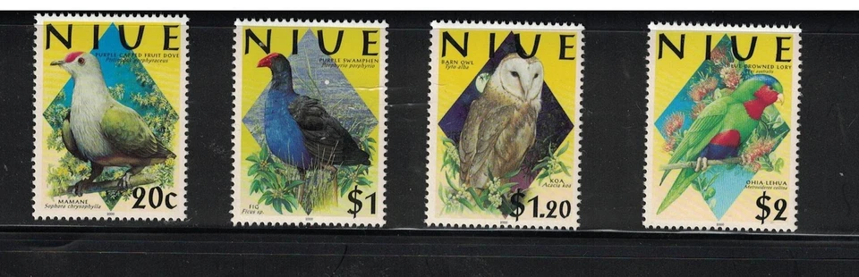 纽埃 742 - 745 - 鸟类。 4件套 MNH OG.    #02 NIUE742 — 第 1/1 张图片