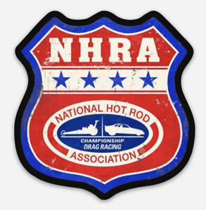 NHRA Vintage Style National Hot Rod Association Drag Racing Vinyl Sticker Decal