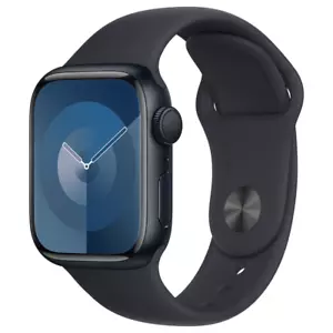 Apple Watch Series 9 45mm Midnight Aluminium Case with Midnight Sport Band A - Picture 1 of 3