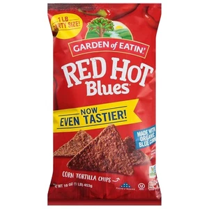 Garden of Eatin' Corn Tortilla Chips, Red Hot Blues, 1 lb bag - Picture 1 of 2