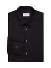 $270 Mens Eton Size 15.5/39 color Black Contemporary-Fit Twill Dress Shirt