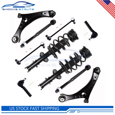 10 Pcs For 2008-2014 DODGE Grand Caravan Front Struts Control Arms Tie Rods Kit - Image 1 of 4