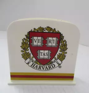 Harvard University Plastic Sticky Notes & Pen Holder Logo Graphics Red Gold NEW - Picture 1 of 12