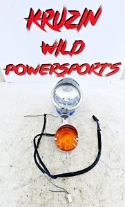 1998 HARLEY FLH ELECTRA GLIDE Fog Highway Turn Signal Light Chrome Housing Eagle - Picture 1 of 15