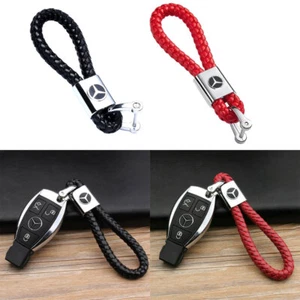 2PCS Mercedes Benz Key GENUINE LEATHER KEYRING OEM MERCEDES-BENZ Strong Links UK - Picture 1 of 16