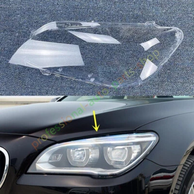 For BMW 7-Series F01 F02 2009-2015 Left Side Headlight Clear Lens Cover+Glue - Изображение 1 из 4